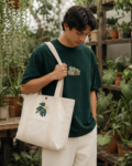 Bolsa Tote Bag Monstera Adansonii Rosado-2