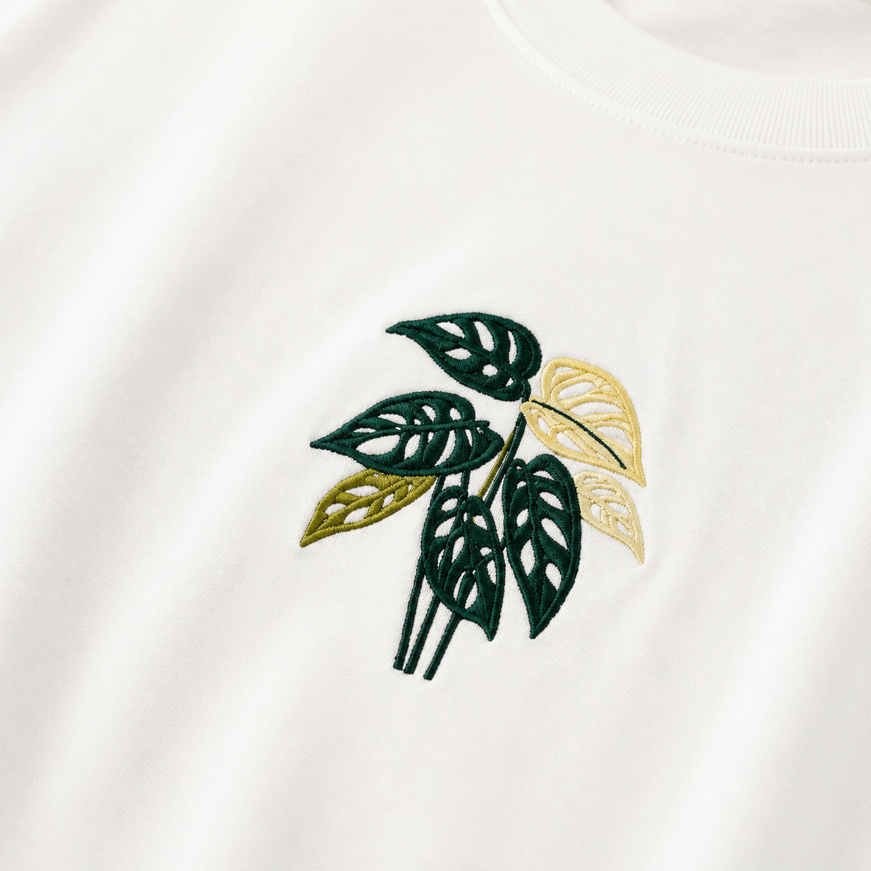 Polo Monstera Adansonii Blanco-2